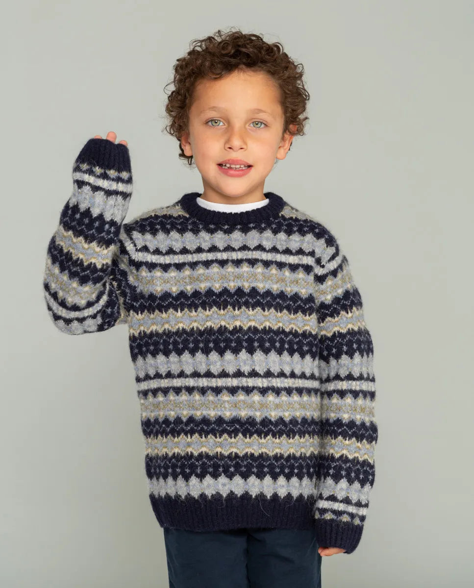 Jersey niño con estampado azul