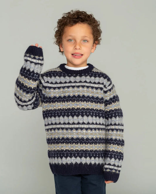 Jersey niño con estampado azul