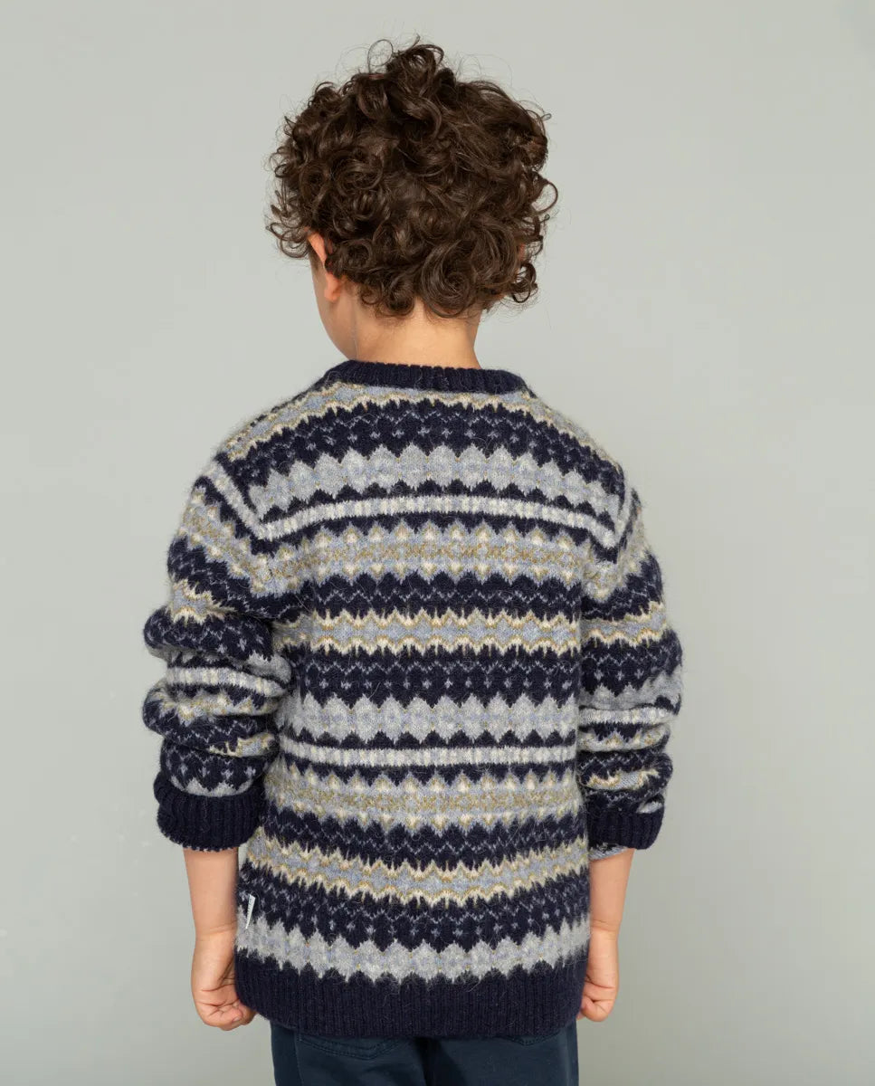 Jersey niño con estampado azul