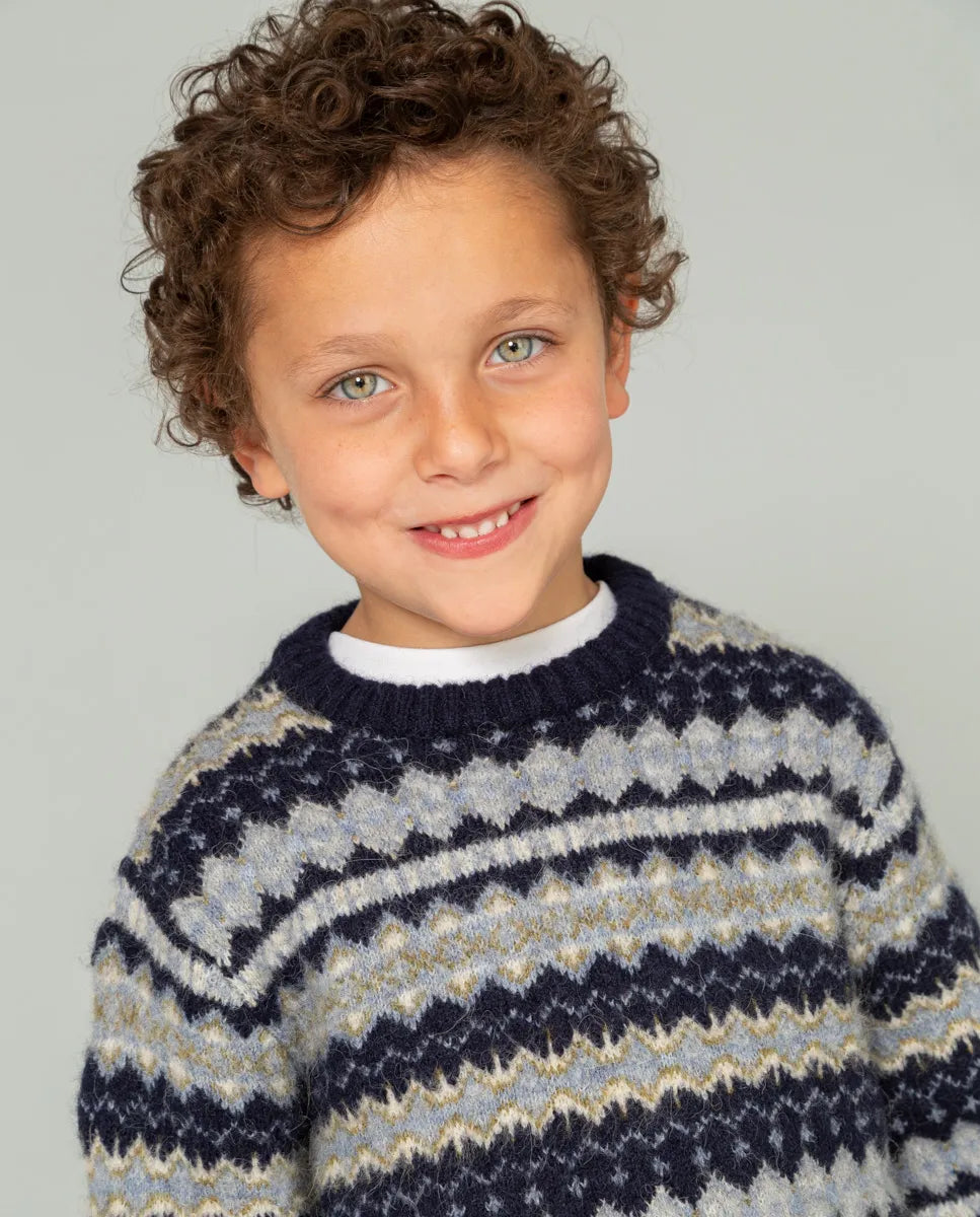 Jersey niño con estampado azul