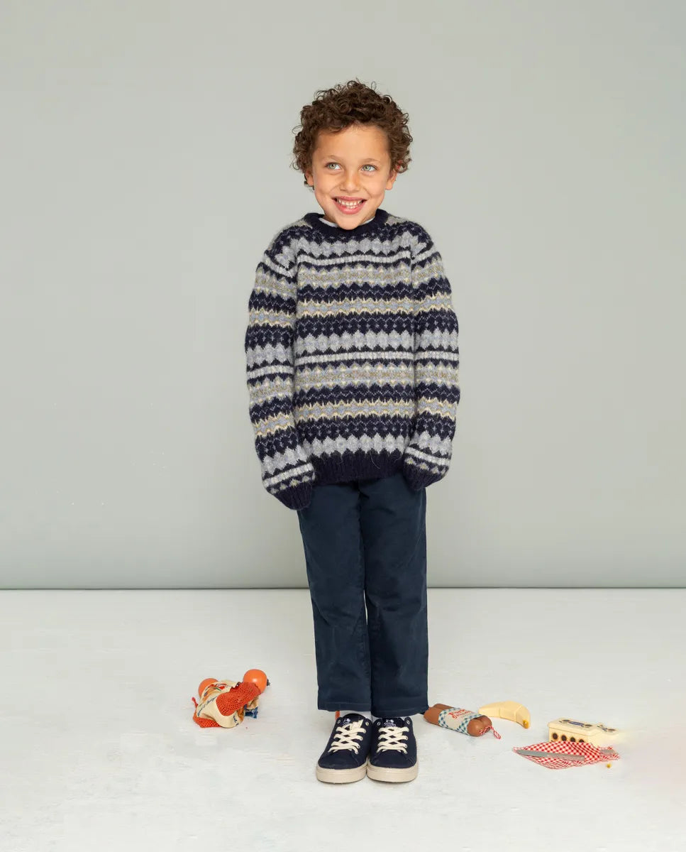 Jersey niño con estampado azul