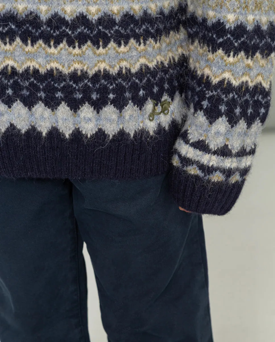 Jersey niño con estampado azul