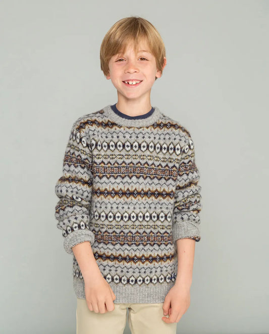 Jersey niño con estampado gris