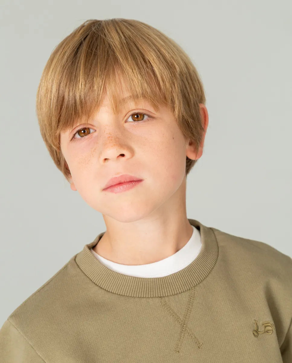 Sudadera de niño en color verde