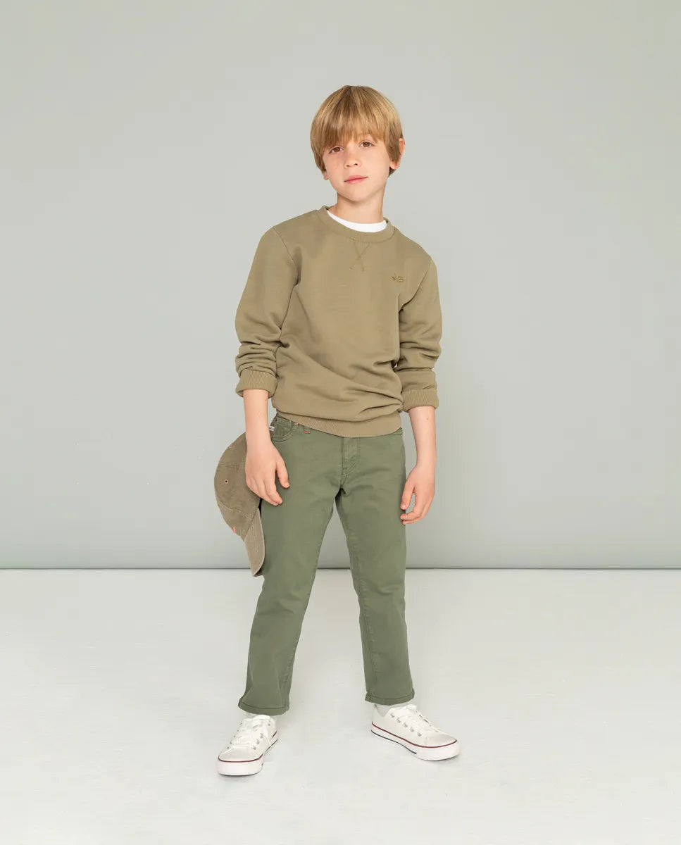 Sudadera de niño en color verde