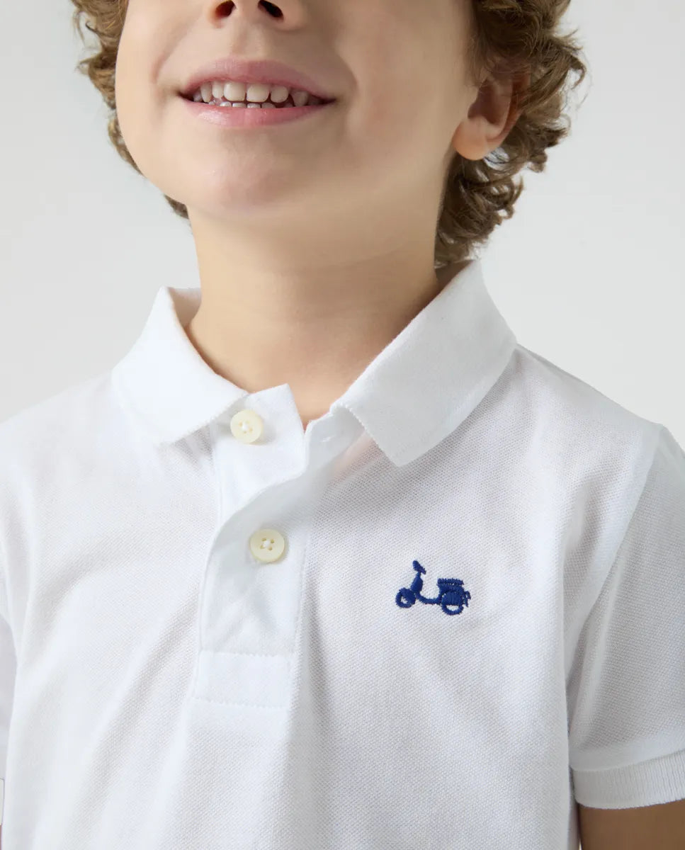 Polo niño classic blanco
