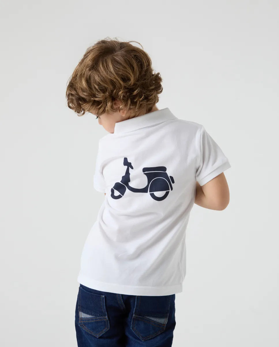 Polo niño classic blanco