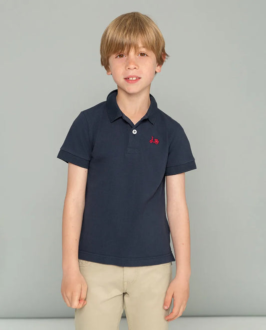 Polo azul marino niño