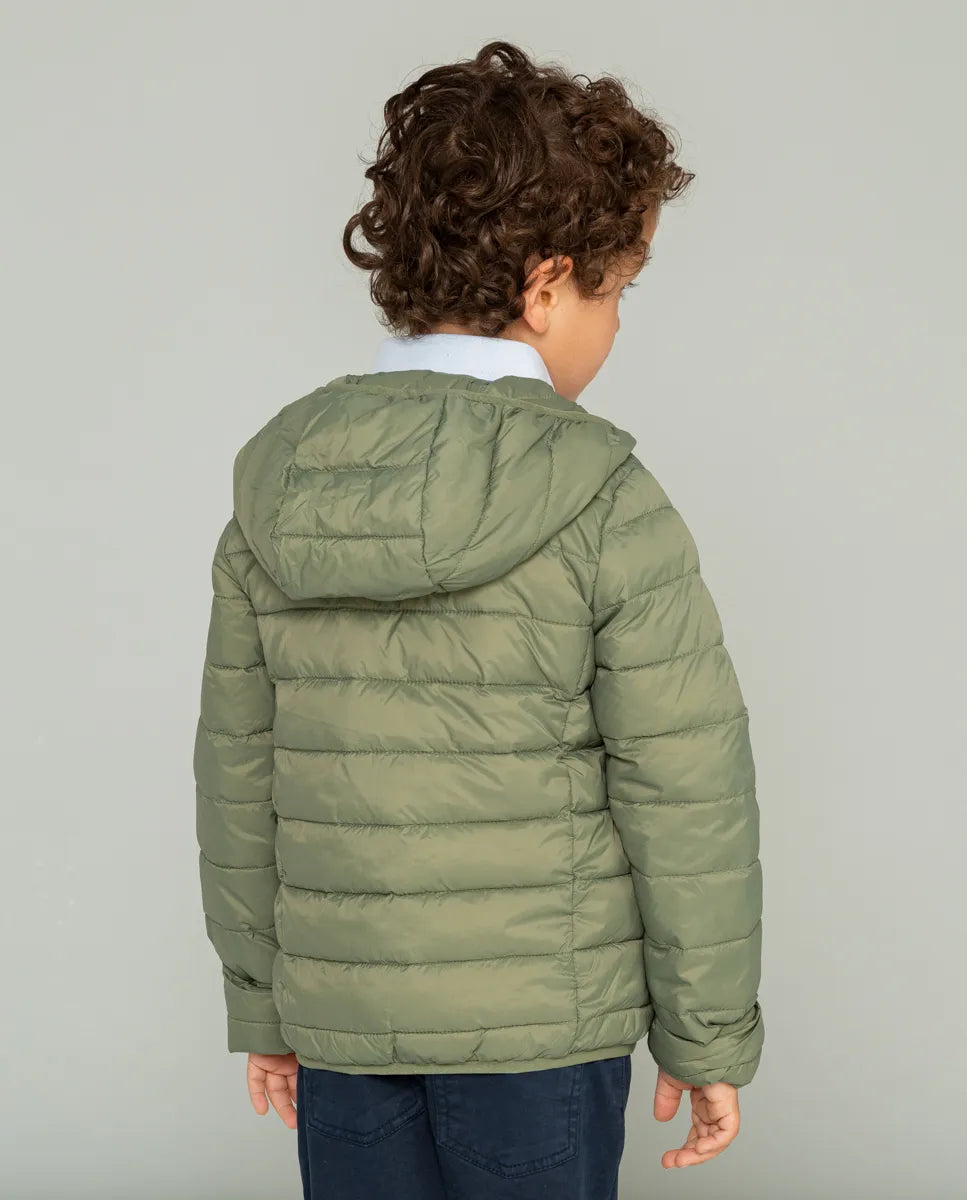 Chaqueta acolchada niño verde