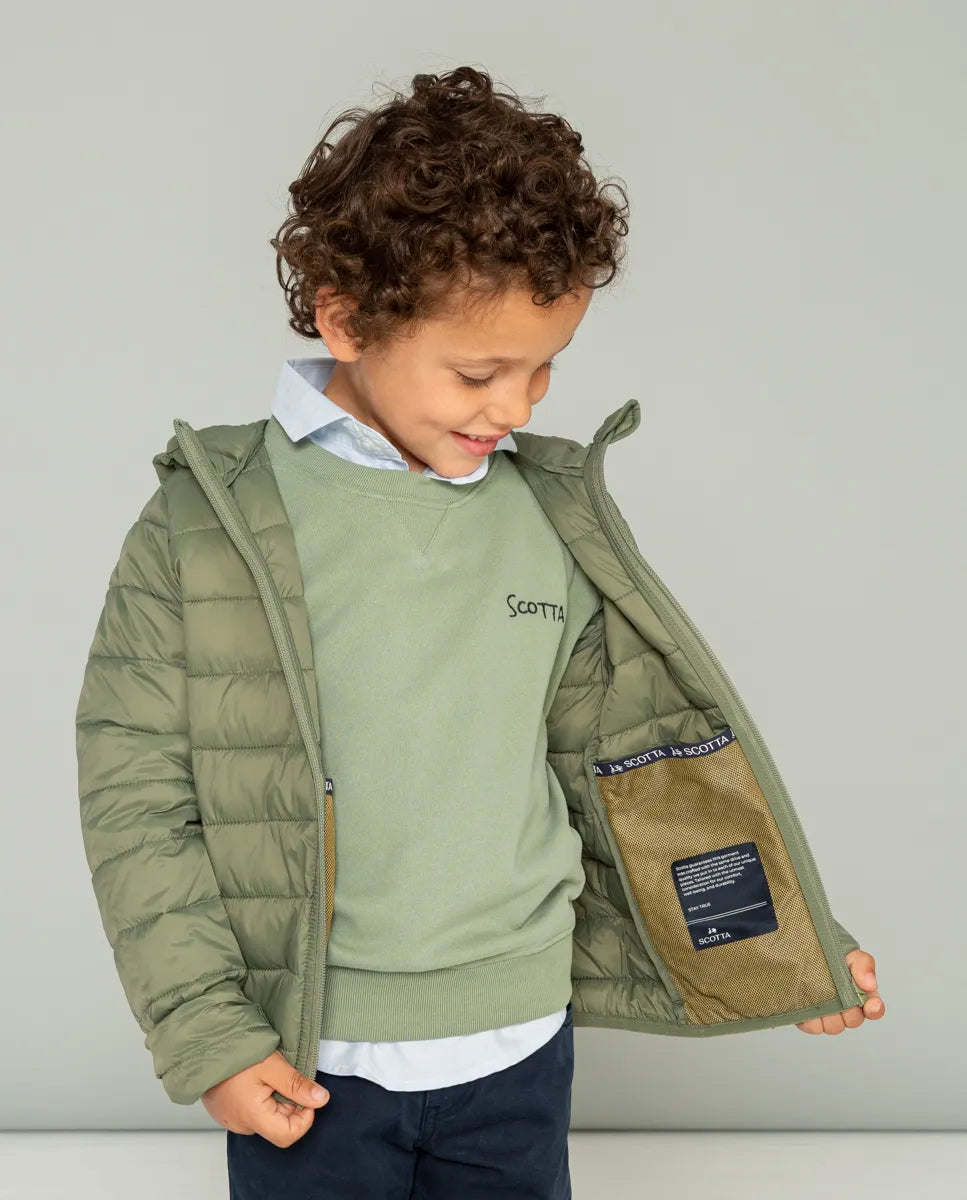 Chaqueta acolchada niño verde