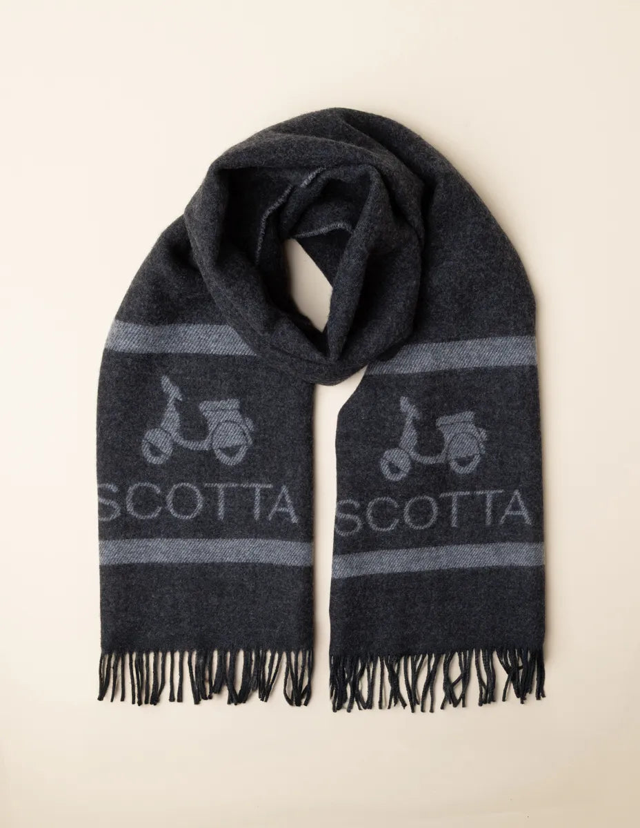 Cachecol wool cinza escuro