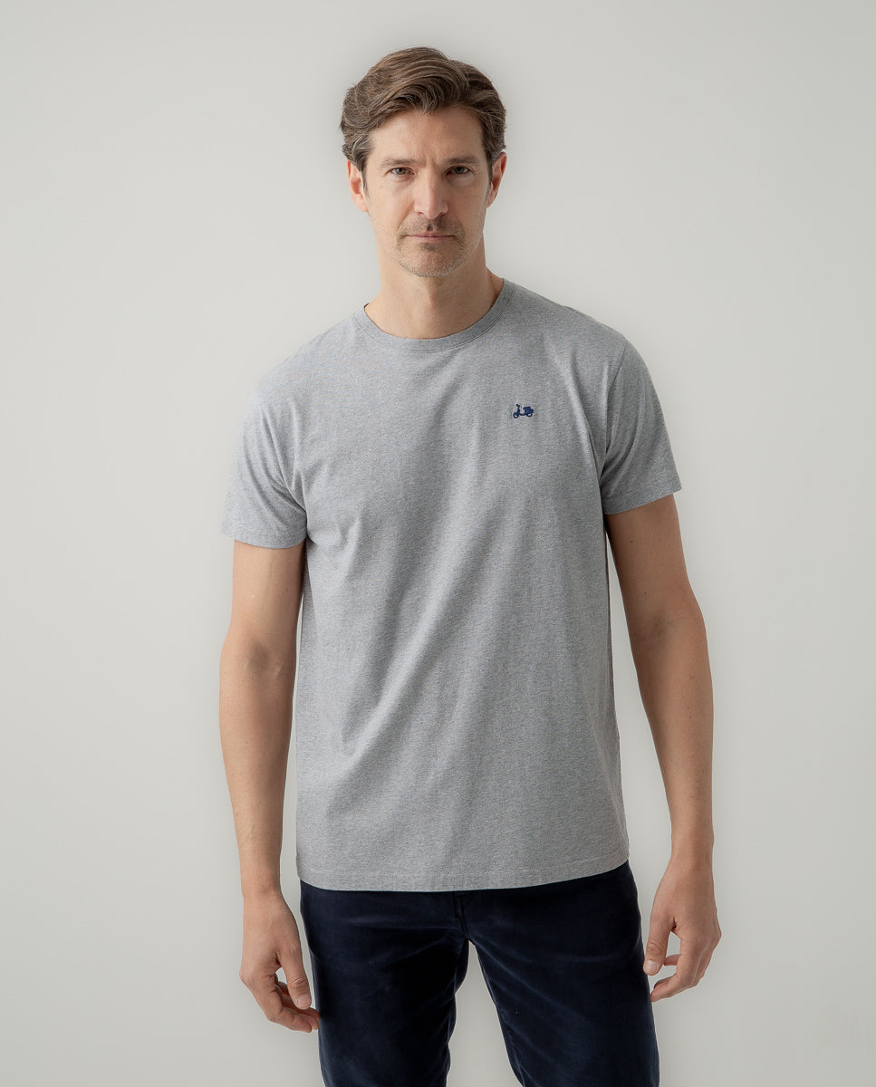 Camiseta classic organic gris melange | SCOTTA