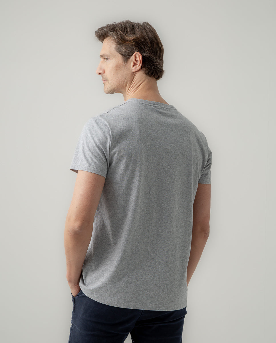 Camiseta classic organic gris melange | SCOTTA