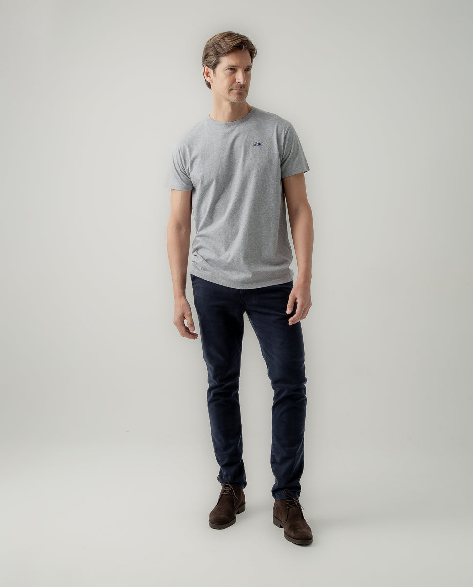 Camiseta classic organic gris melange | SCOTTA