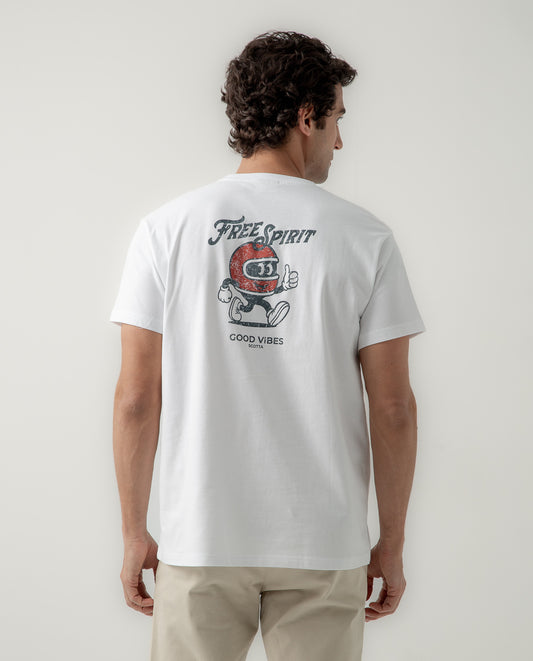 Camiseta casco free spirit blanco | SCOTTA