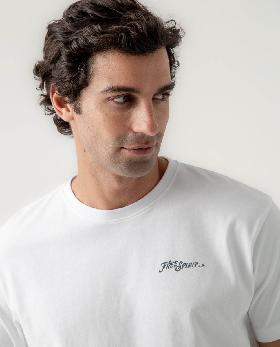 Camiseta casco free spirit blanco | SCOTTA