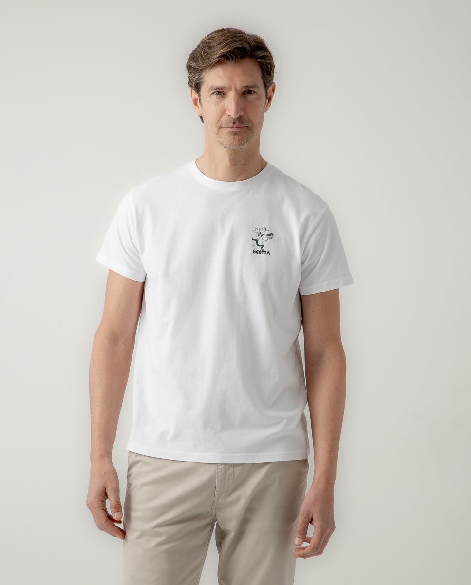 Camiseta steak rules blanco | SCOTTA