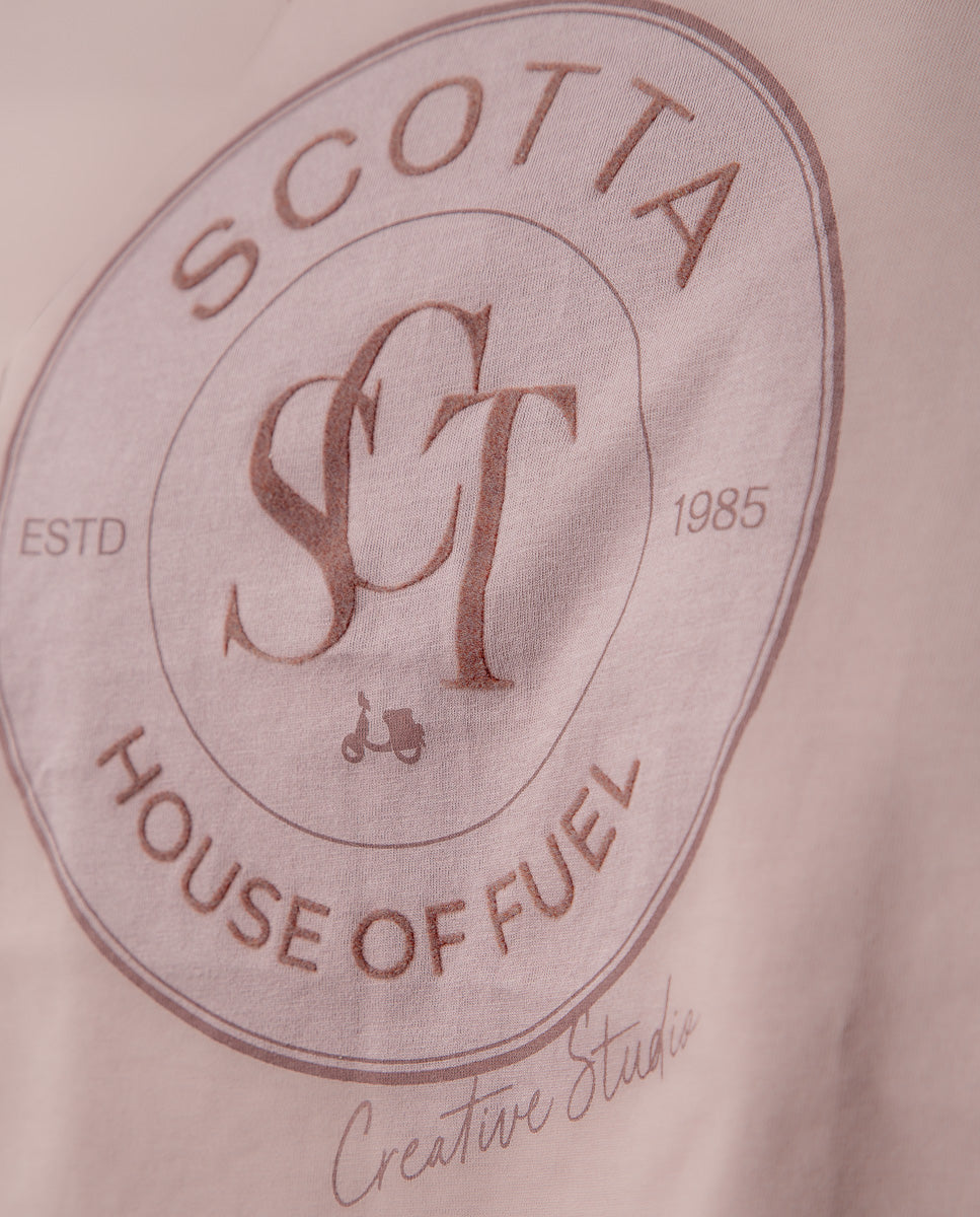 Camiseta SCT house of fuel burdeos claro | SCOTTA