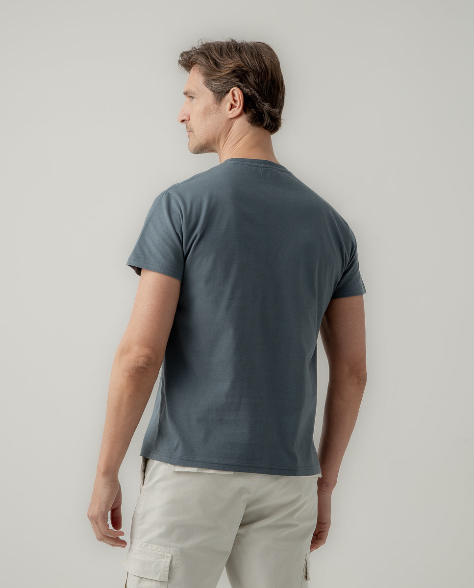 Camiseta moto savages azul grisáceo | SCOTTA
