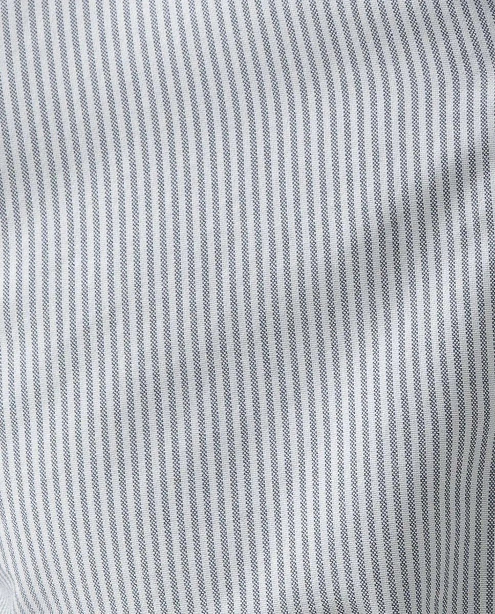 Camisa Oxford rayas pocket azul grisáceo | SCOTTA
