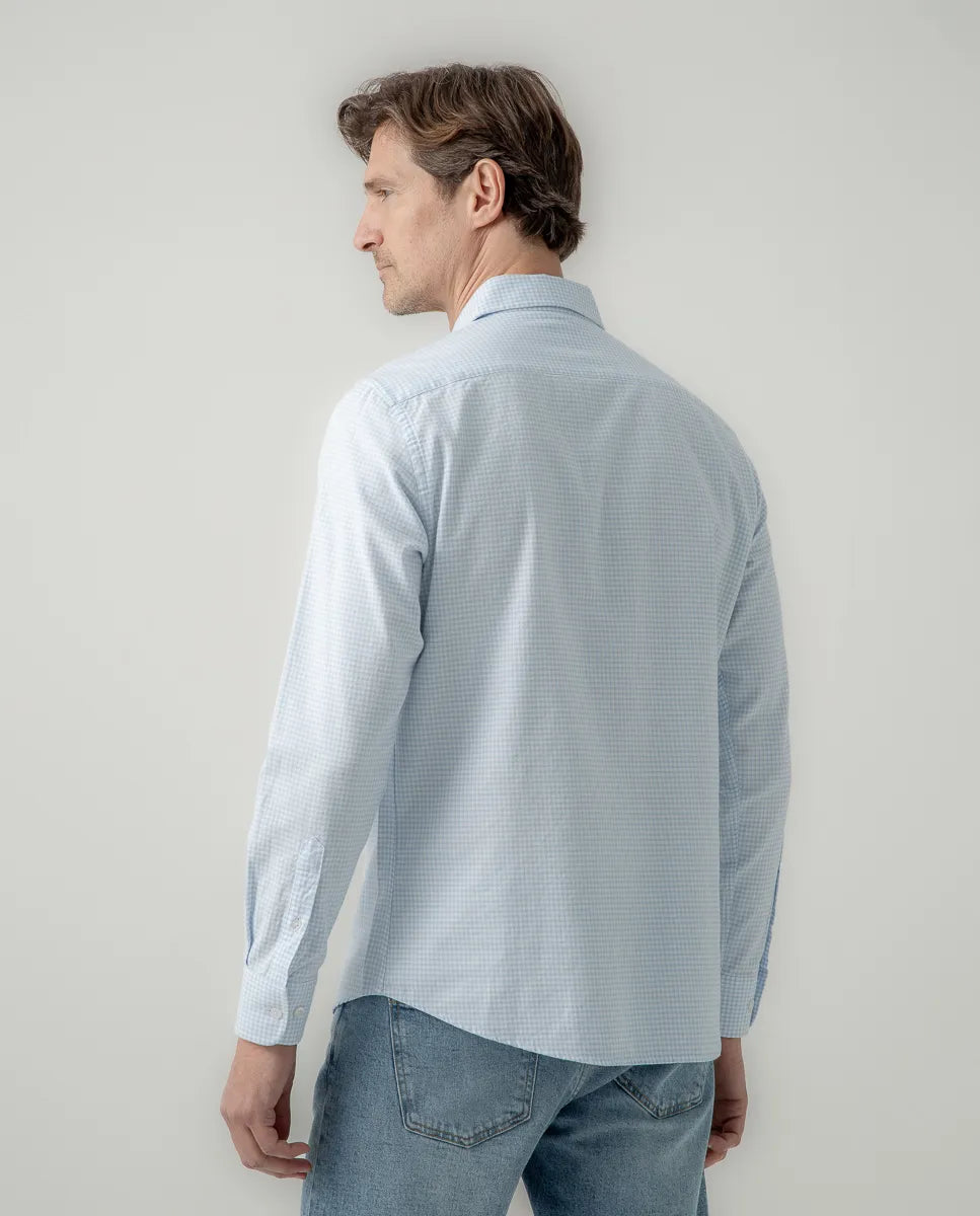 Camisa cuadro vichy celeste | SCOTTA