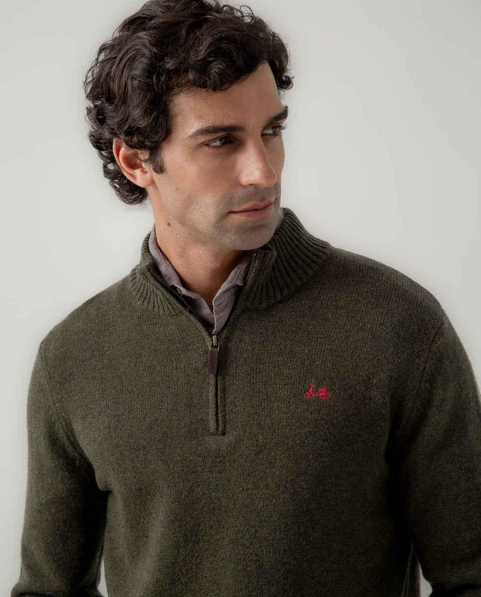 Jersey zip khaki | SCOTTA