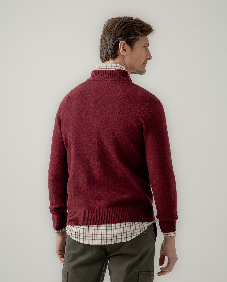 Jersey zip burdeos | SCOTTA
