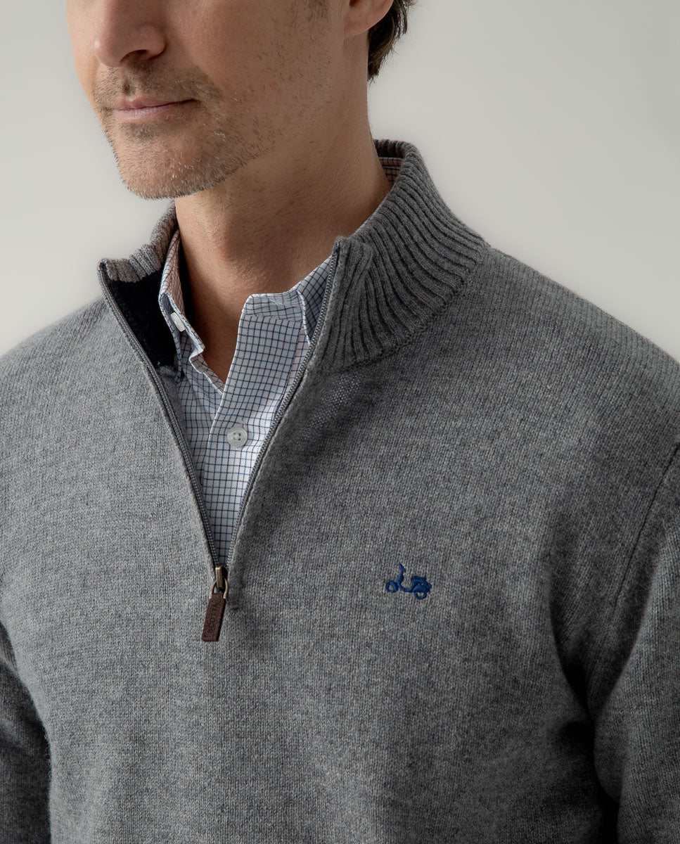 Jersey zip gris | SCOTTA