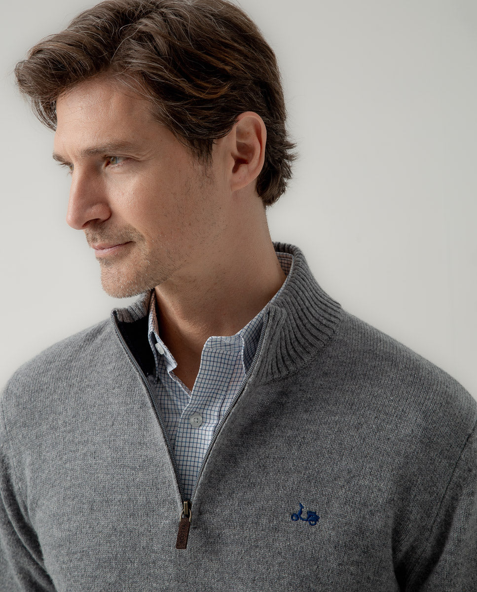Jersey zip gris | SCOTTA