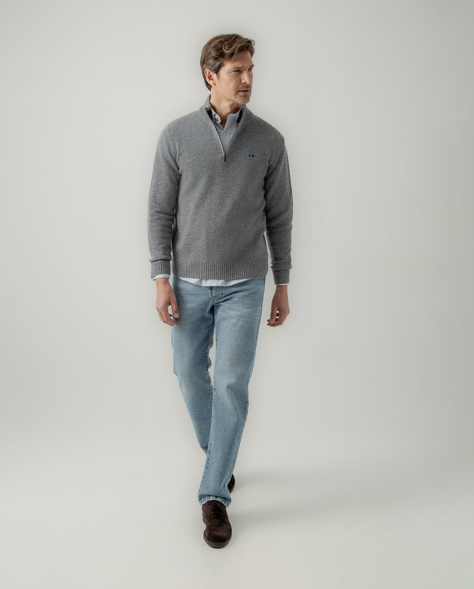 Jersey zip gris | SCOTTA