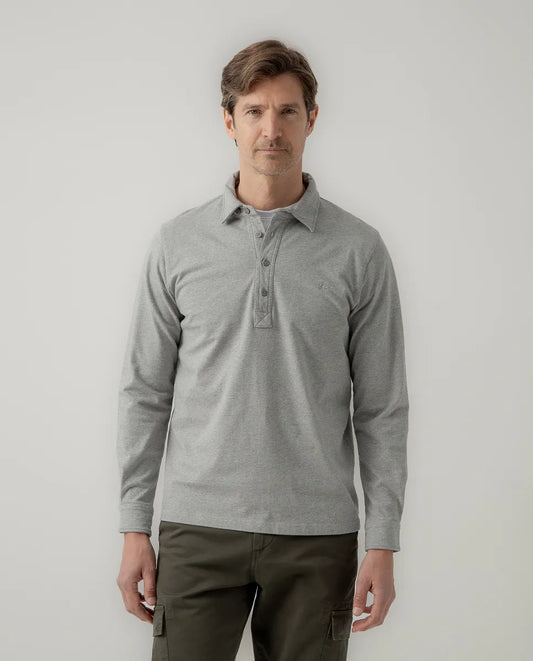 Polo rugby brother gris melange | SCOTTA