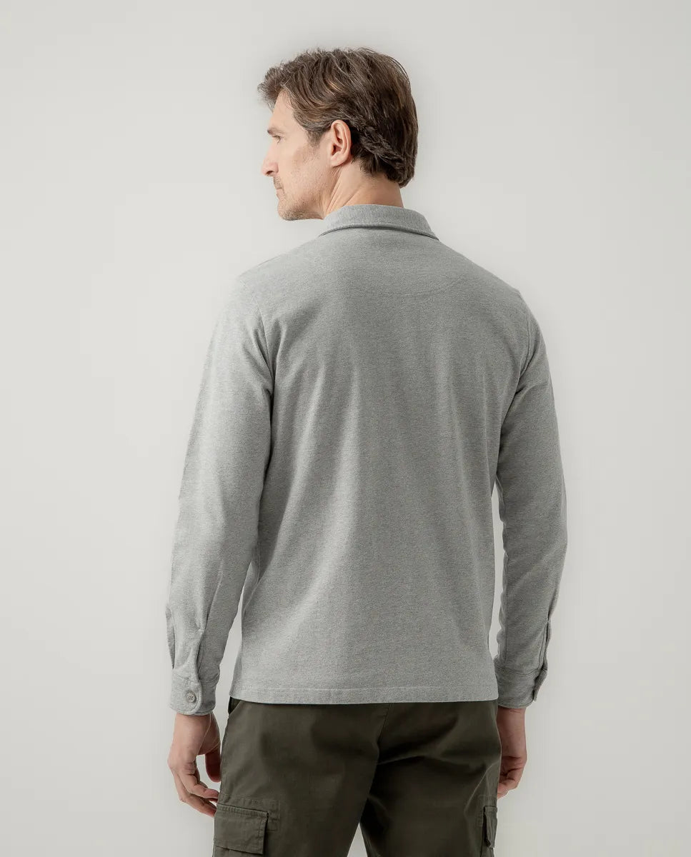 Polo rugby brother gris melange | SCOTTA