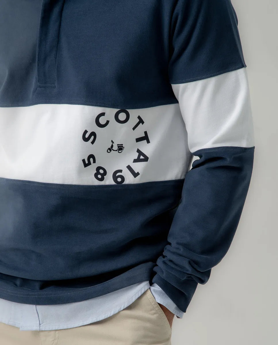 Polo rugby circle Scotta 1985 marino | SCOTTA
