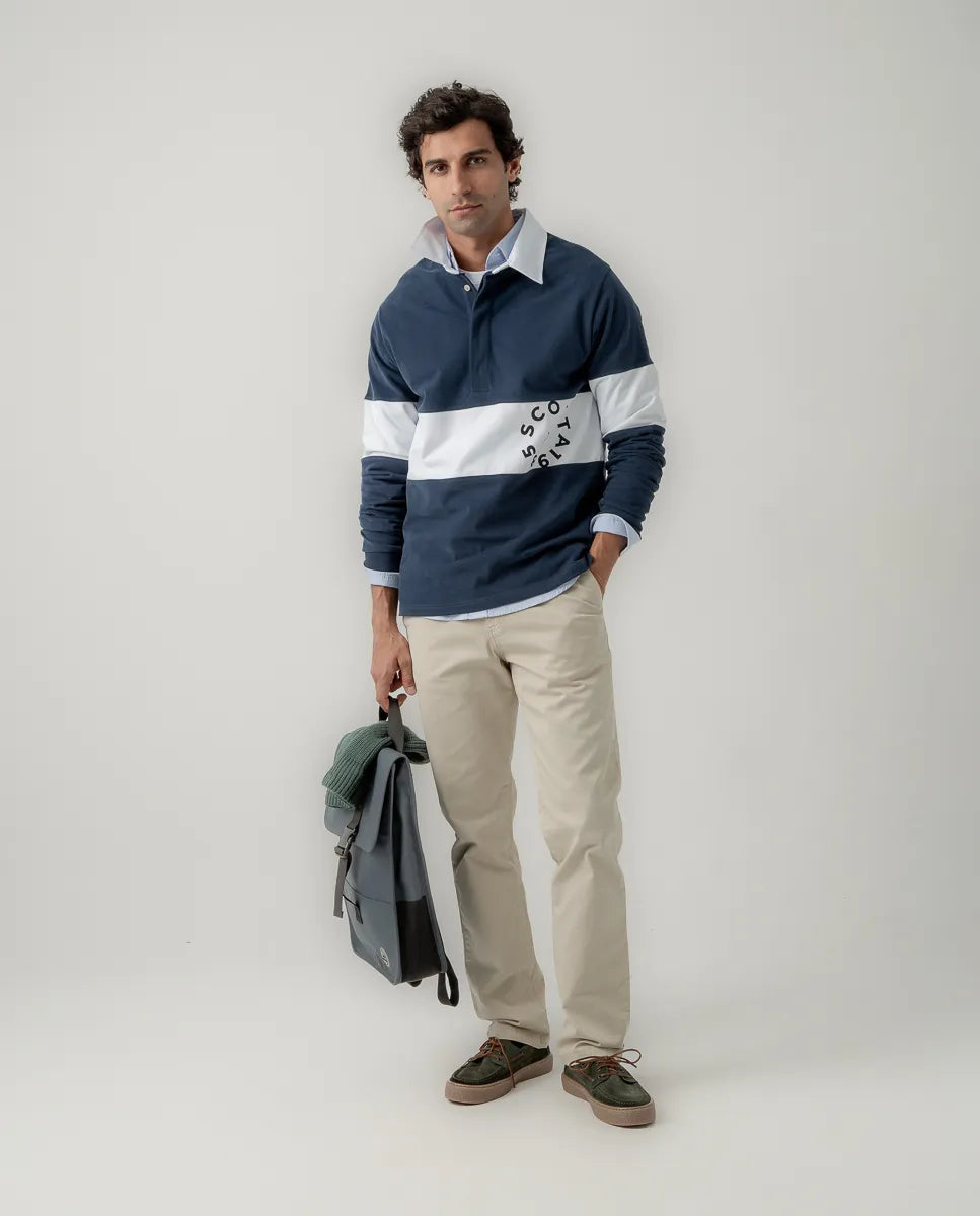 Polo rugby circle Scotta 1985 marino | SCOTTA