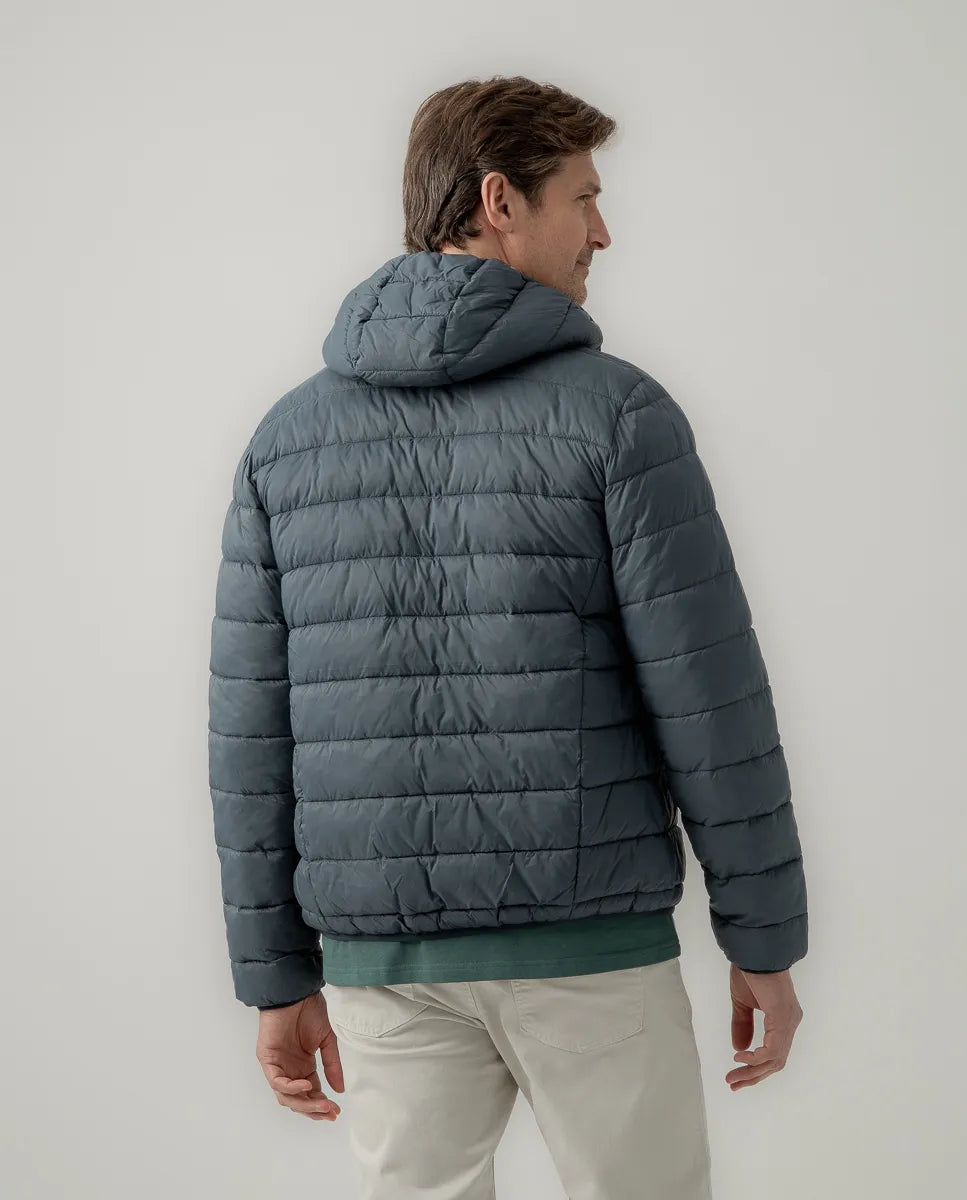 Chaqueta hood acolchado azul | SCOTTA