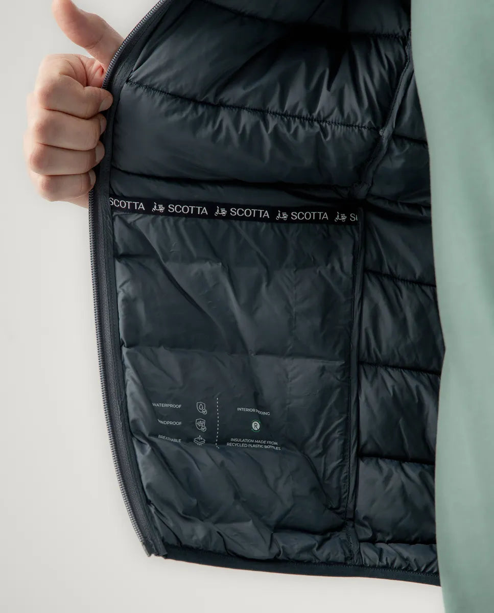 Chaqueta hood acolchado azul | SCOTTA