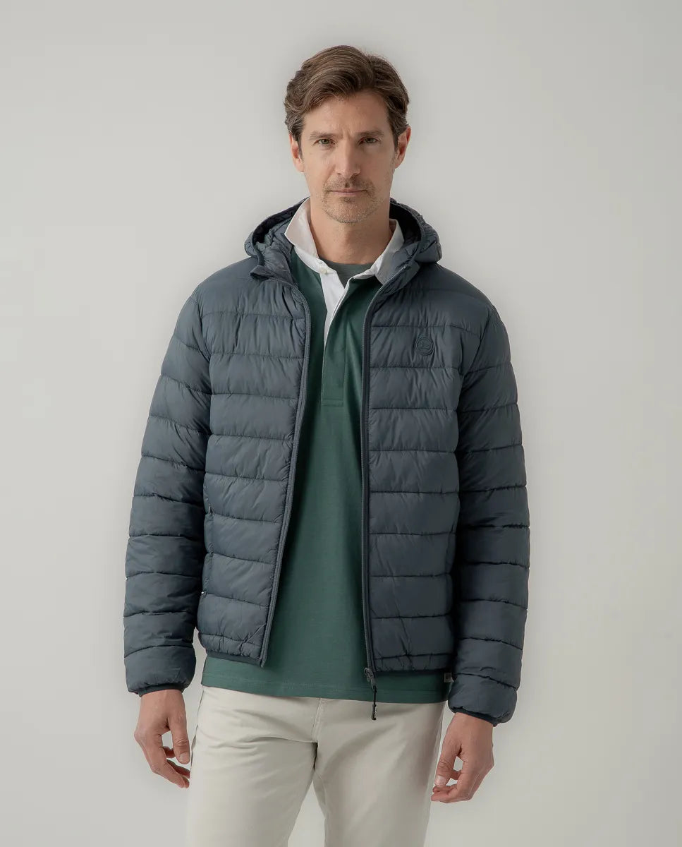 Chaqueta hood acolchado azul | SCOTTA