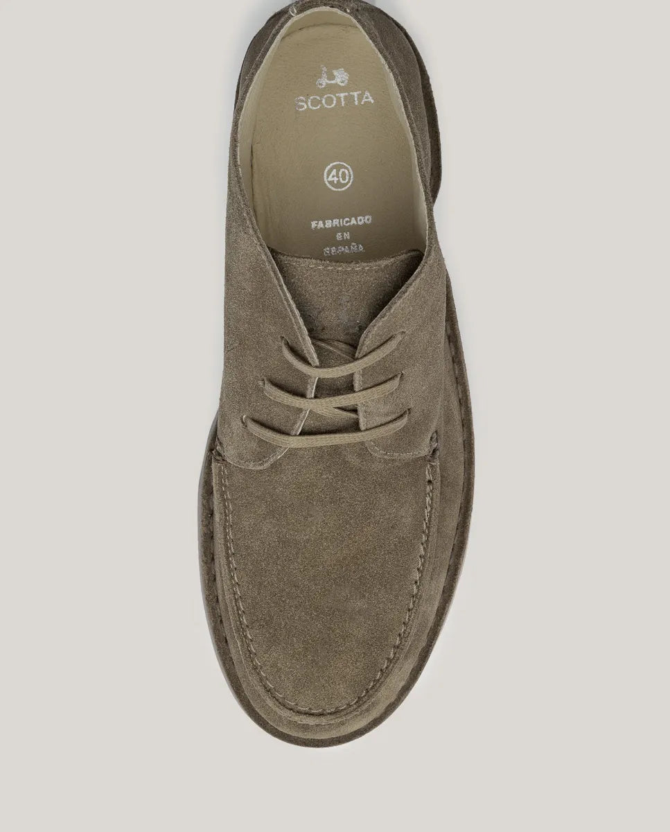 Zapato abotinado serraje marrón | SCOTTA