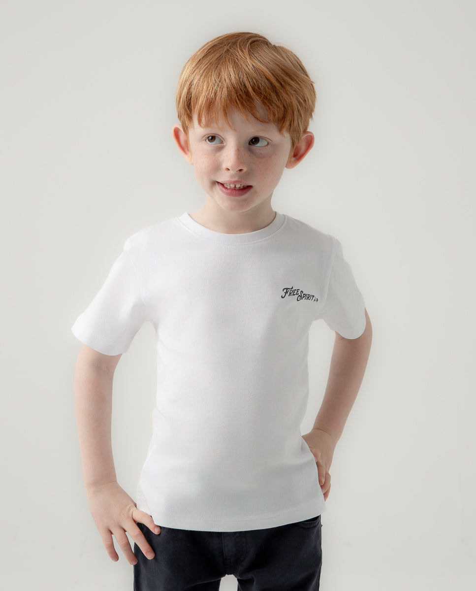Camiseta niño casco free spirit blanco | SCOTTA
