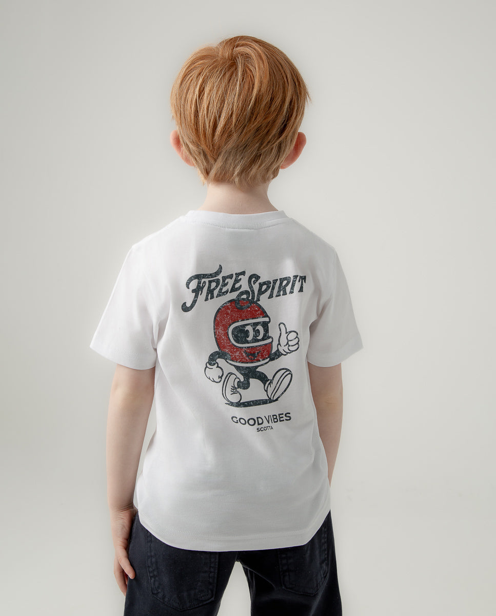 Camiseta niño casco free spirit blanco | SCOTTA