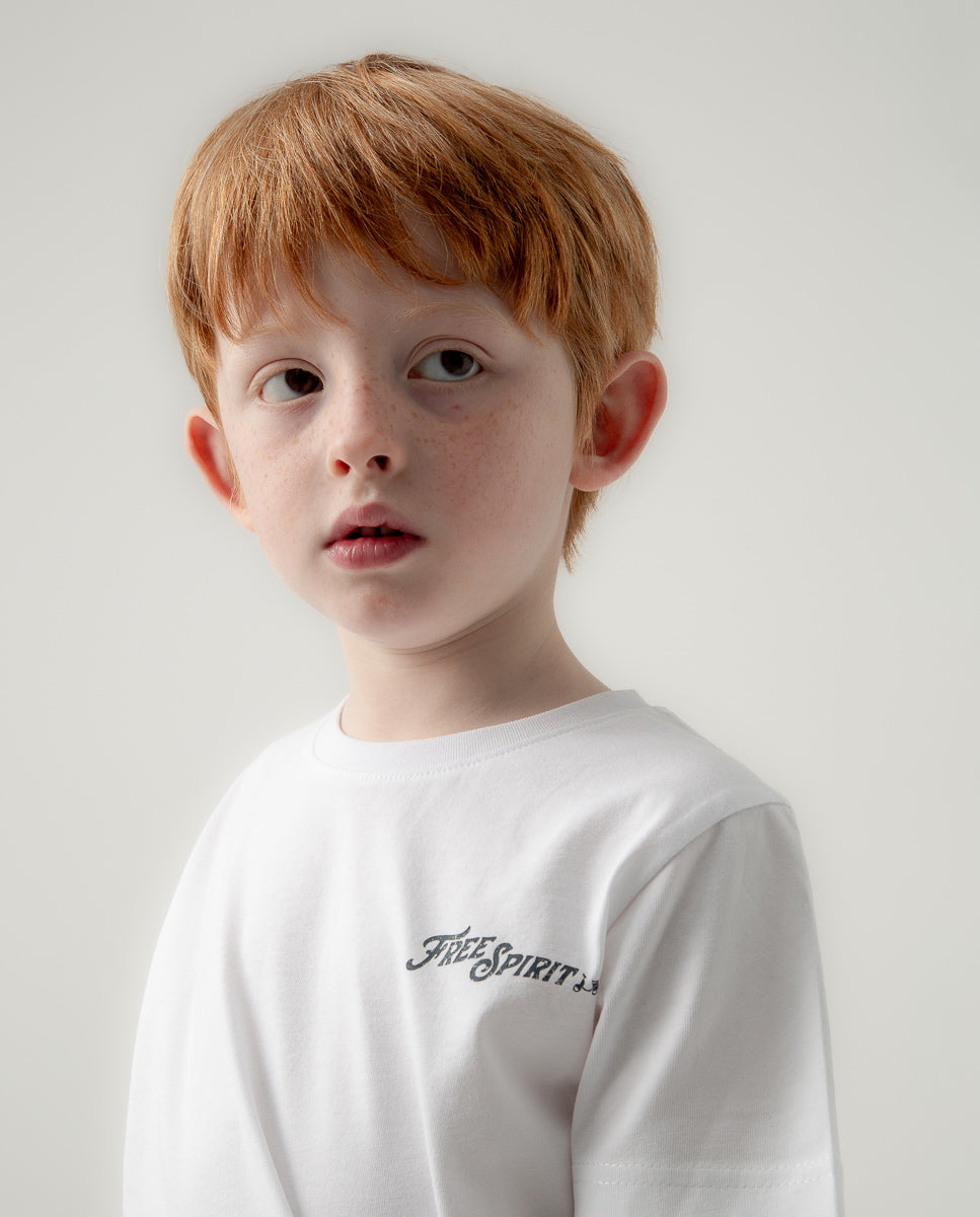 Camiseta niño casco free spirit blanco | SCOTTA