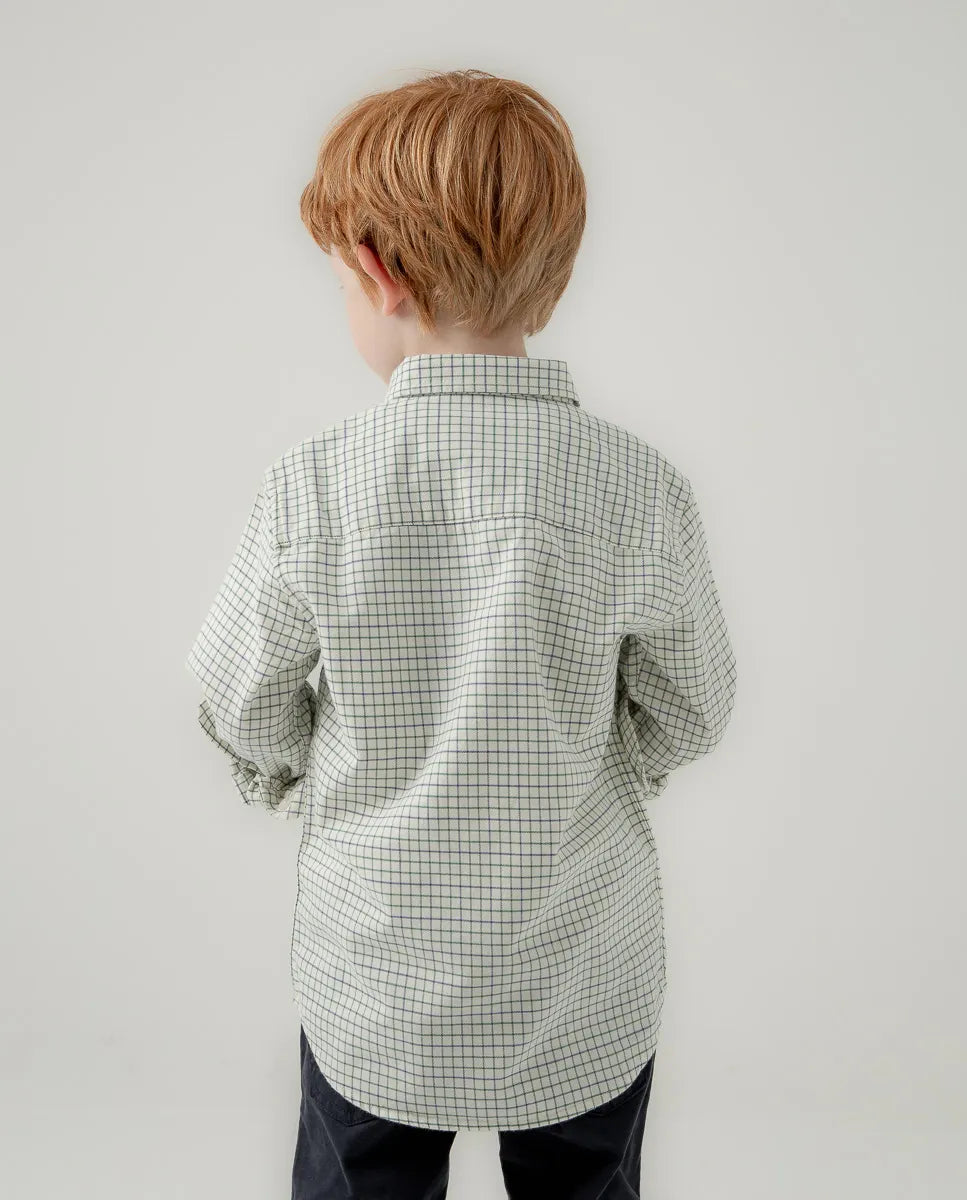Camisa niño classic viyela verde | SCOTTA