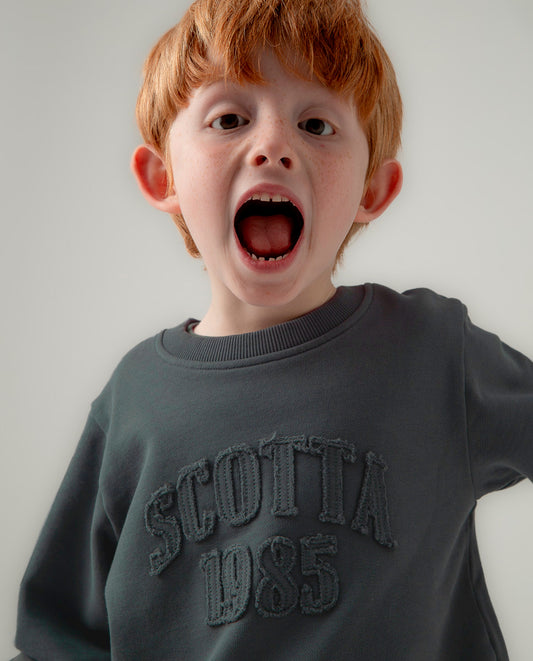Sudadera niño Scotta 1985 azul grisáceo | SCOTTA