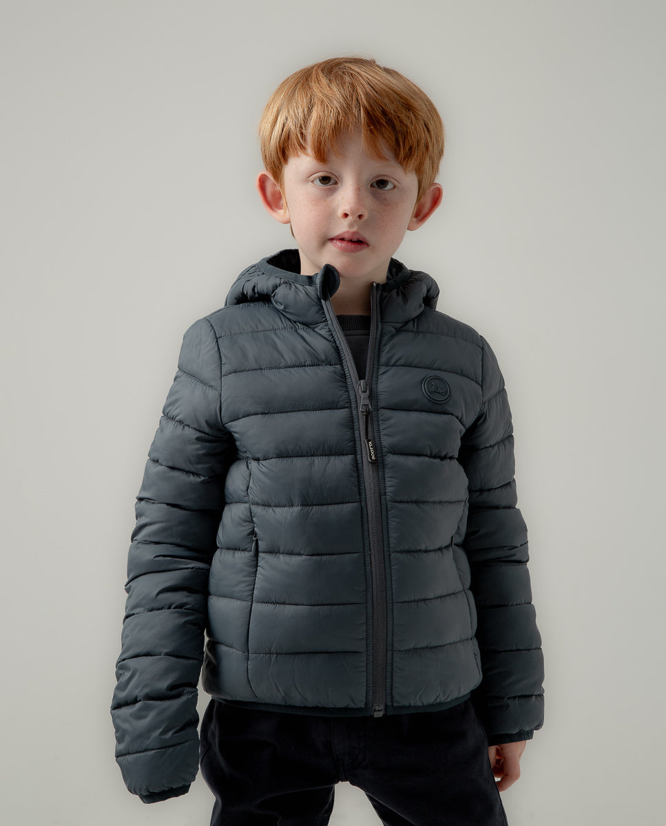 Chaqueta niño hood acolchado azul | SCOTTA