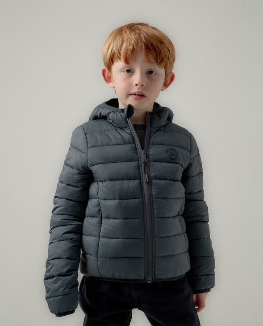 Chaqueta niño hood acolchado azul | SCOTTA