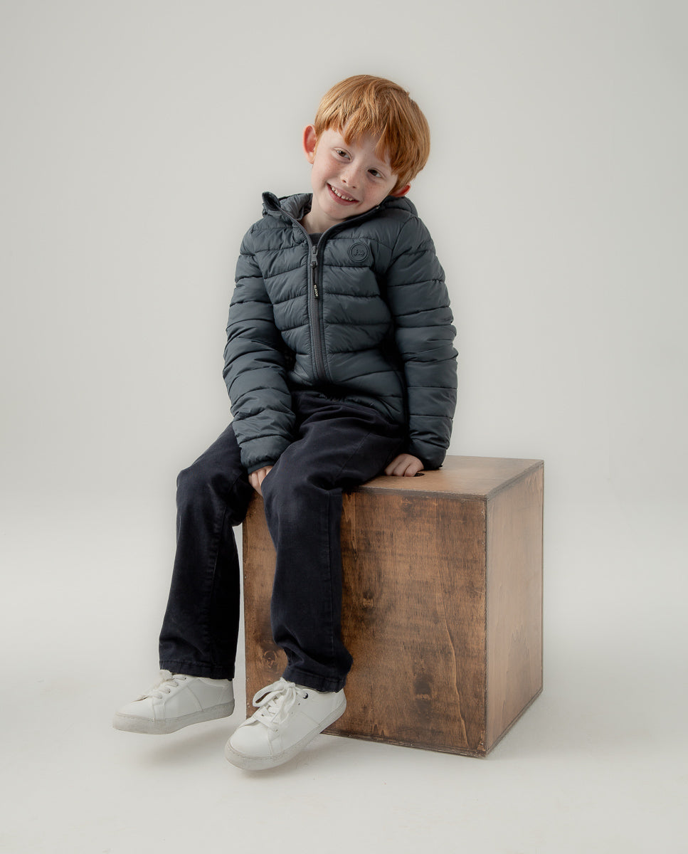 Chaqueta niño hood acolchado azul | SCOTTA