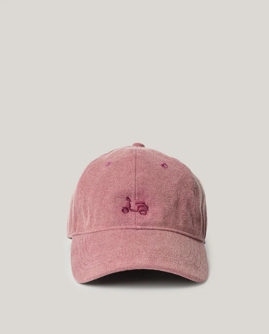 Gorra efecto lavado moto burdeos | SCOTTA