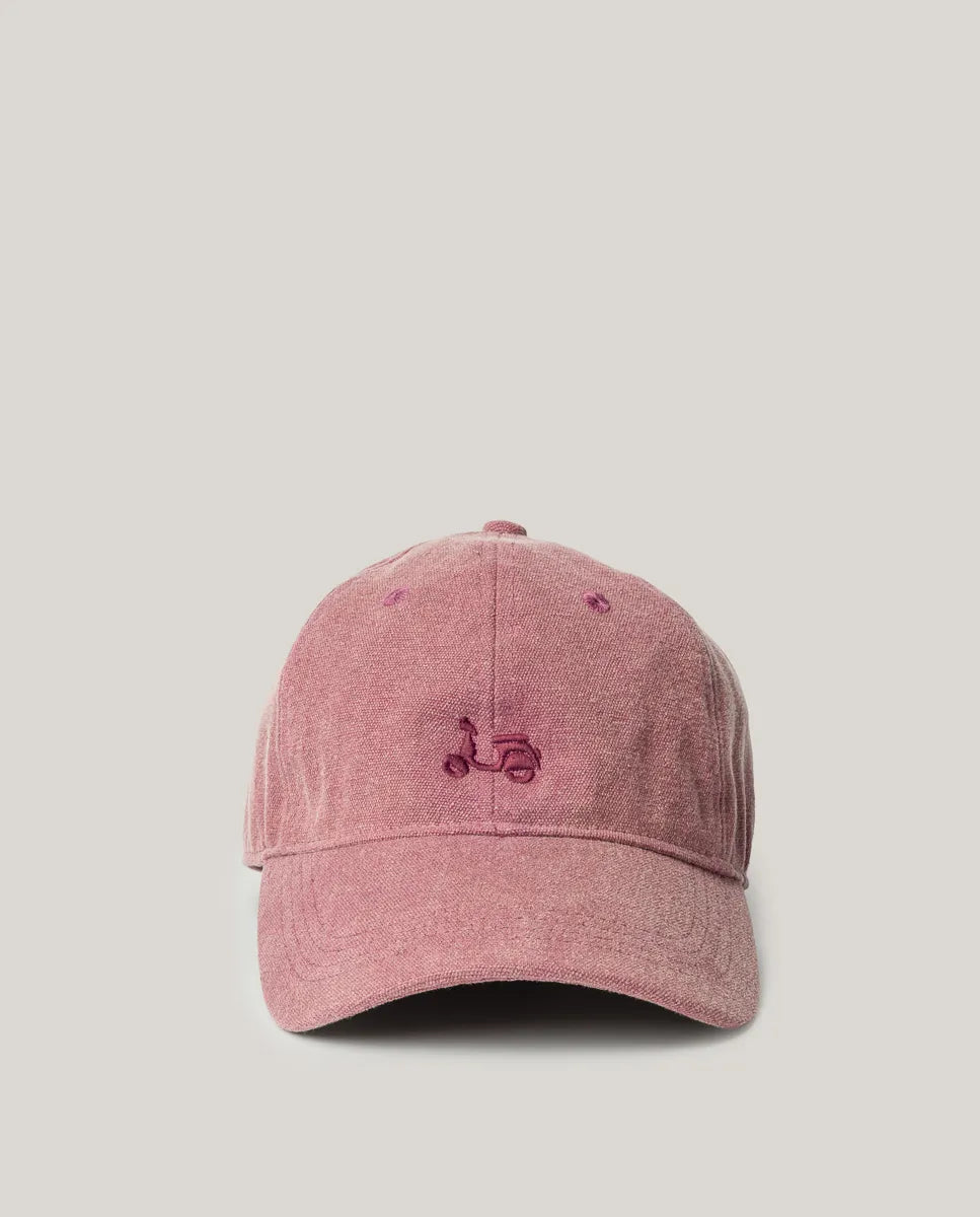 Gorra efecto lavado moto burdeos | SCOTTA