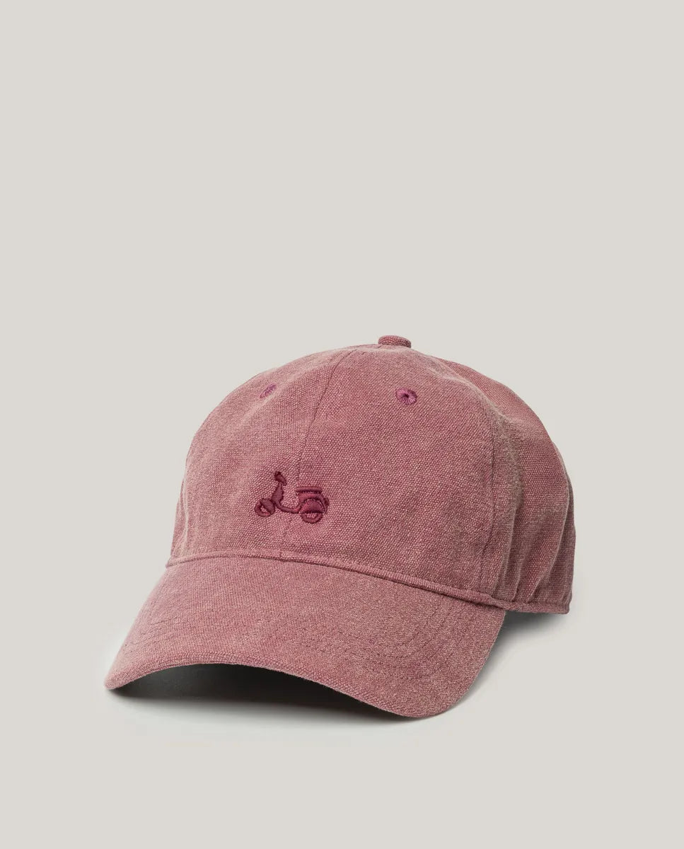 Gorra efecto lavado moto burdeos | SCOTTA