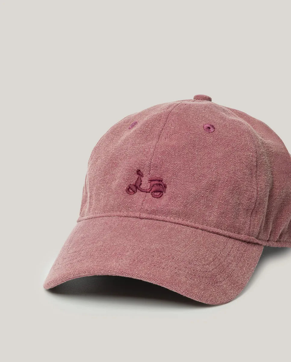 Gorra efecto lavado moto burdeos | SCOTTA